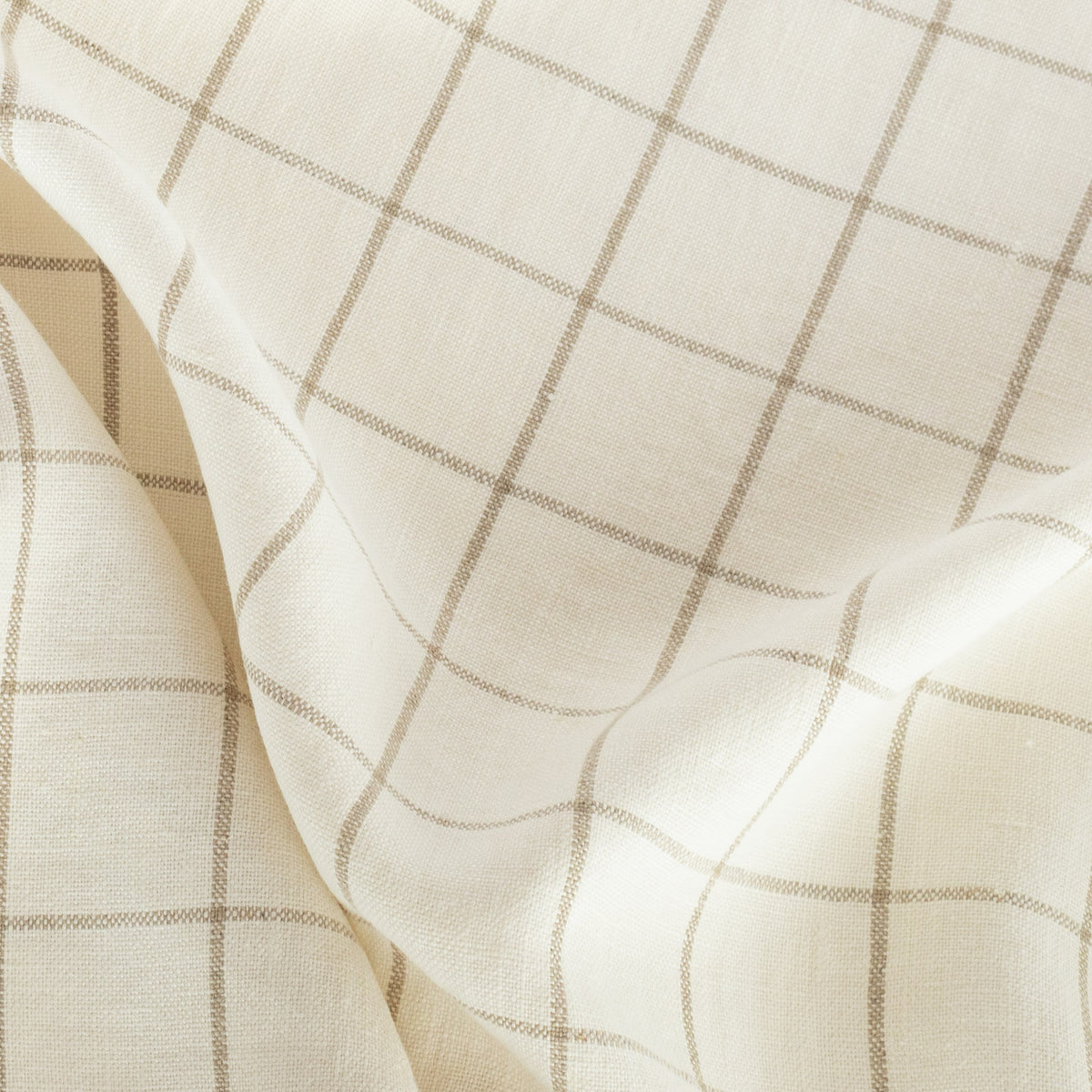 Butler Check Fabric, Natural Cream – Tonic Living