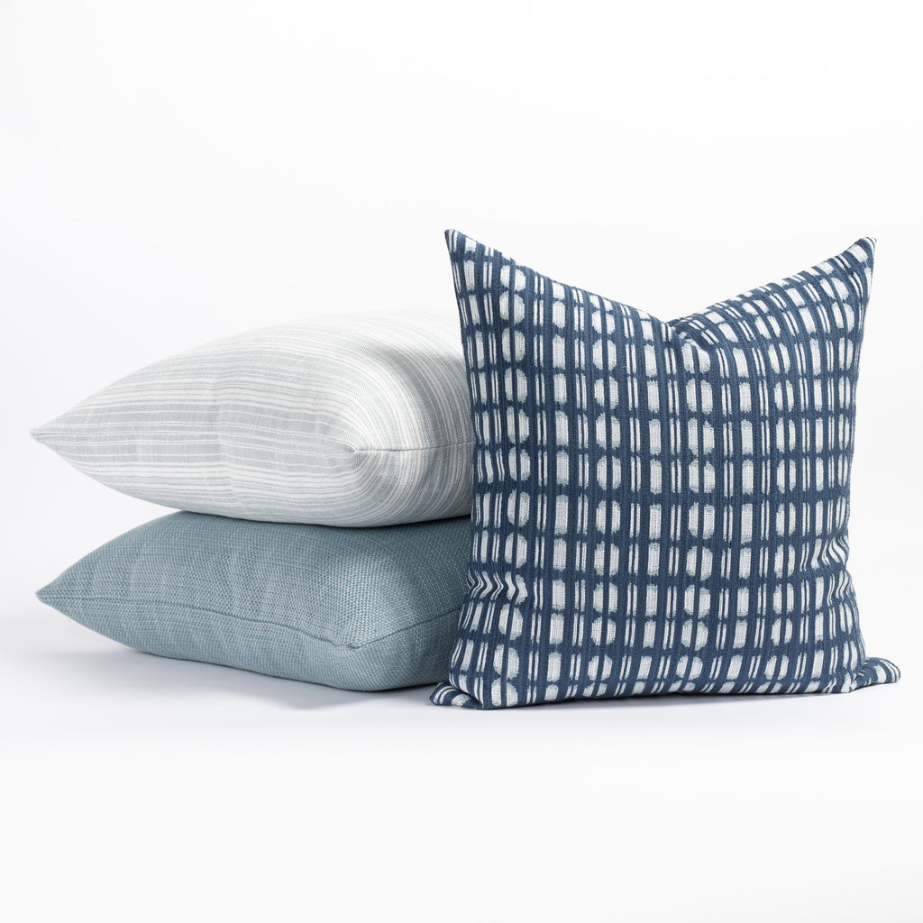 blue and white indoor outdoor pillows