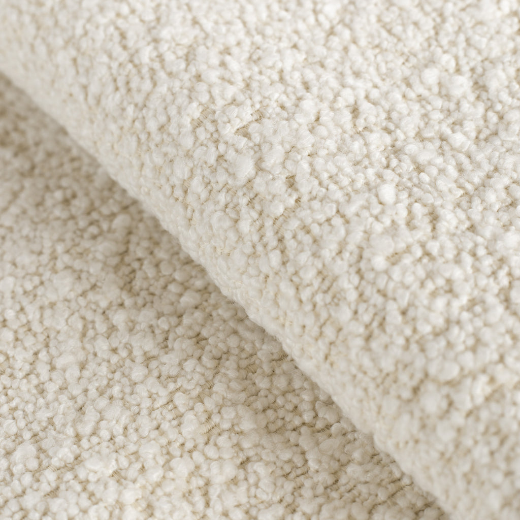 Cambie Chalk, a creamy, off-white boucle home decor fabric : view 5