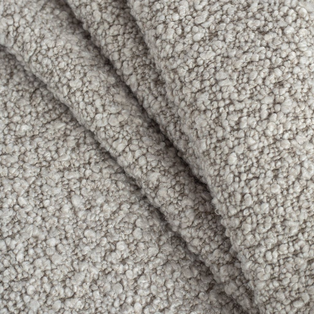 Cambie Silver Mink, a mid grey boucle home decor fabric from Tonic Living