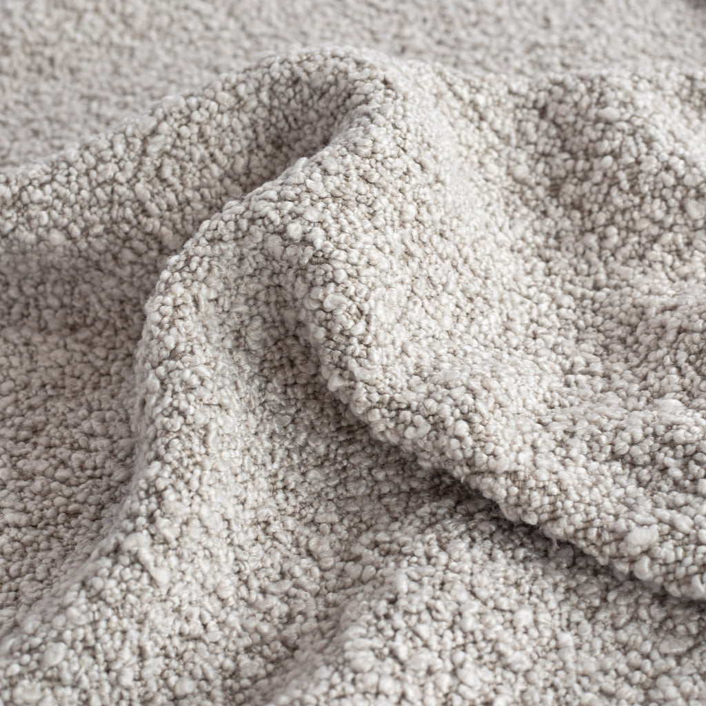 Cambie Silver Mink, a mid grey boucle home decor fabric : view 3