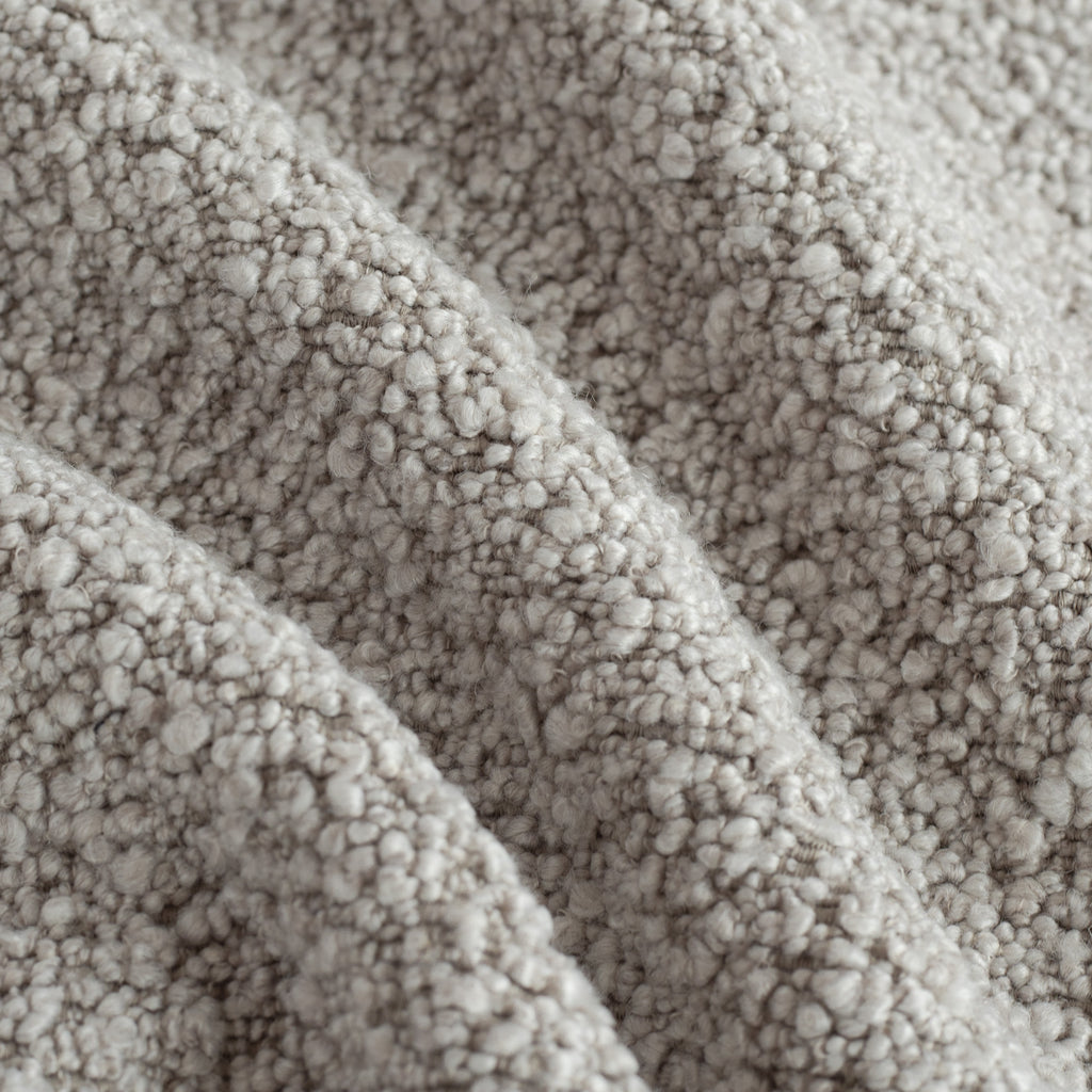Cambie Silver Mink, a mid grey boucle home decor fabric : view 5
