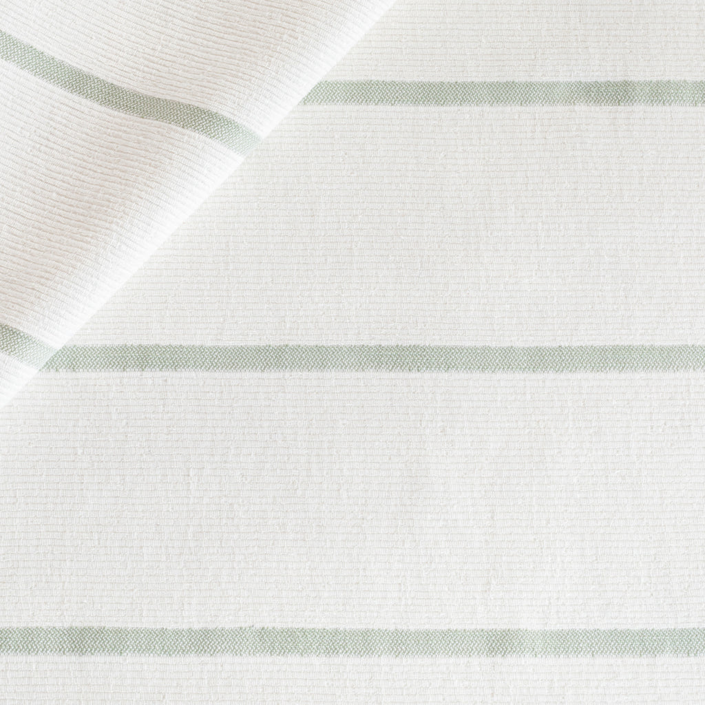 a white and blue green horizontal stripe multi-purpose upholstery Tonic Living fabric