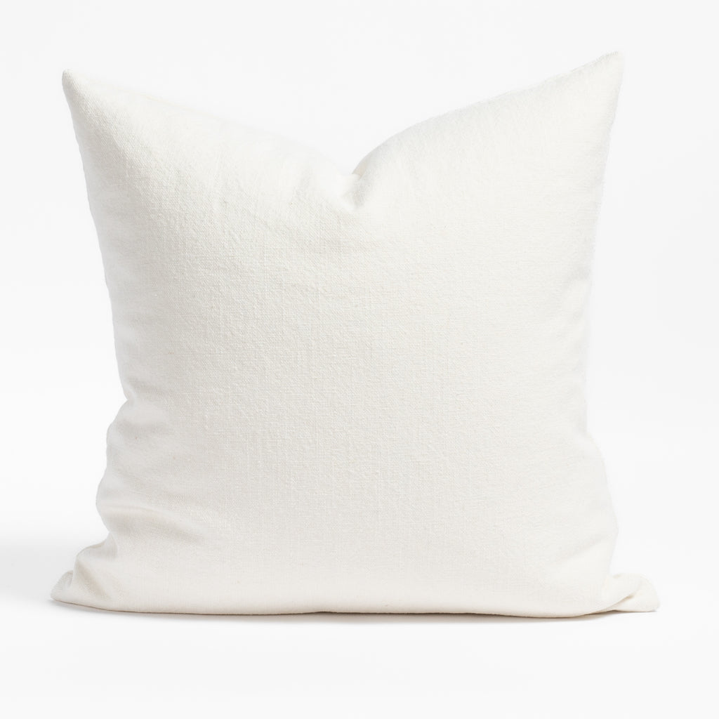 Cleary White 20x20 Pillow, a cream white washed linen cotton pillow from Tonic Living