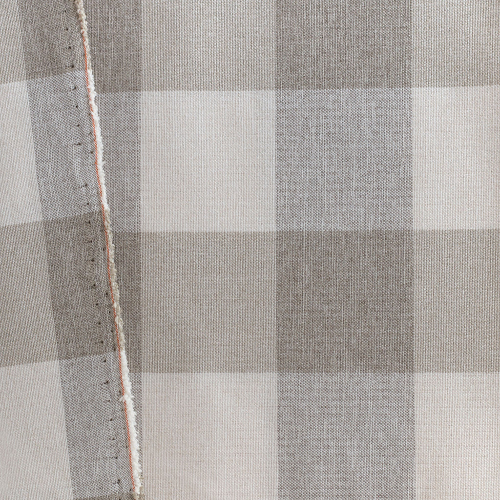 cream and taupe buffalo check home decor fabric