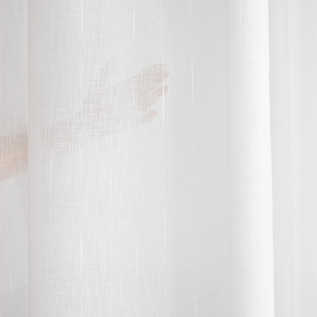 Della Sheer White drapery curtain fabric : view 2