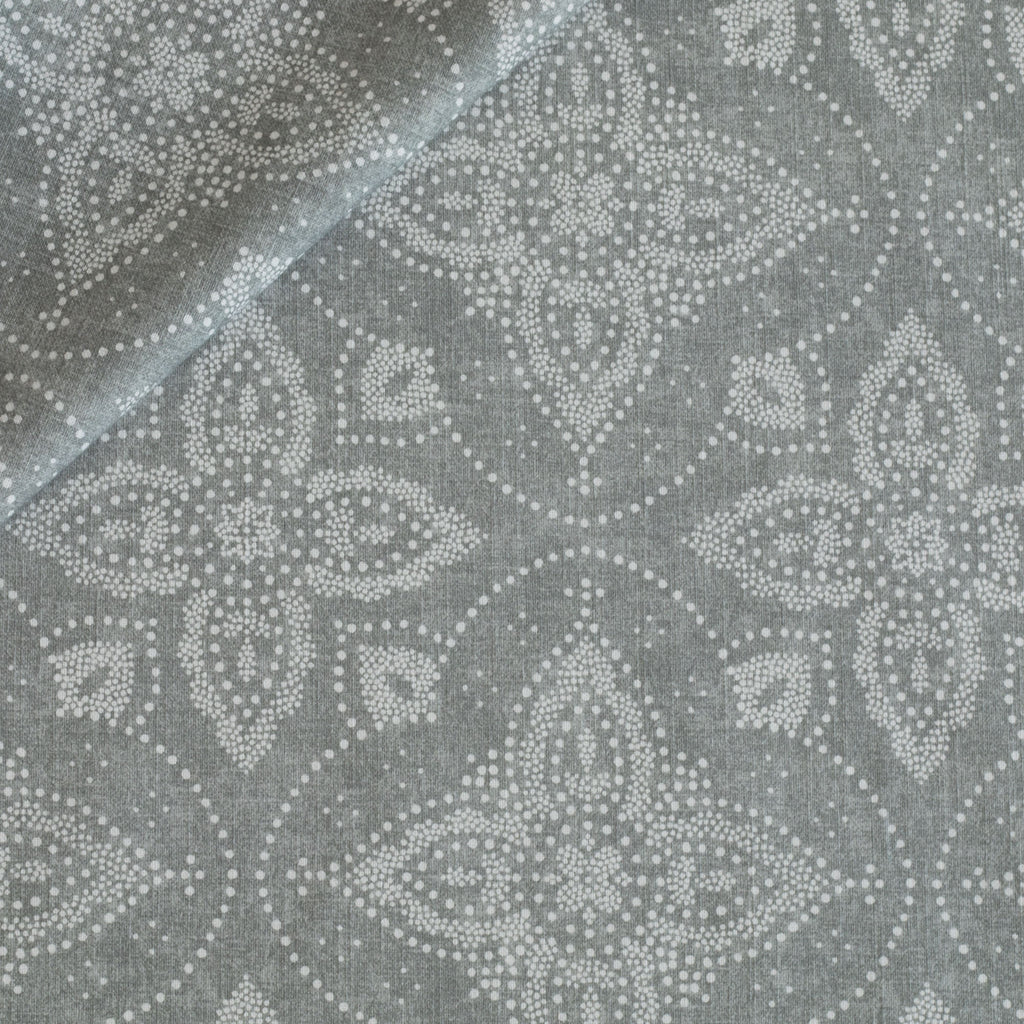 Dixie Sea Glass blue-grey floral medallion print cotton fabric from Tonic Living