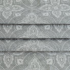Dixie Sea Glass grey floral dot medallion print home decor fabric