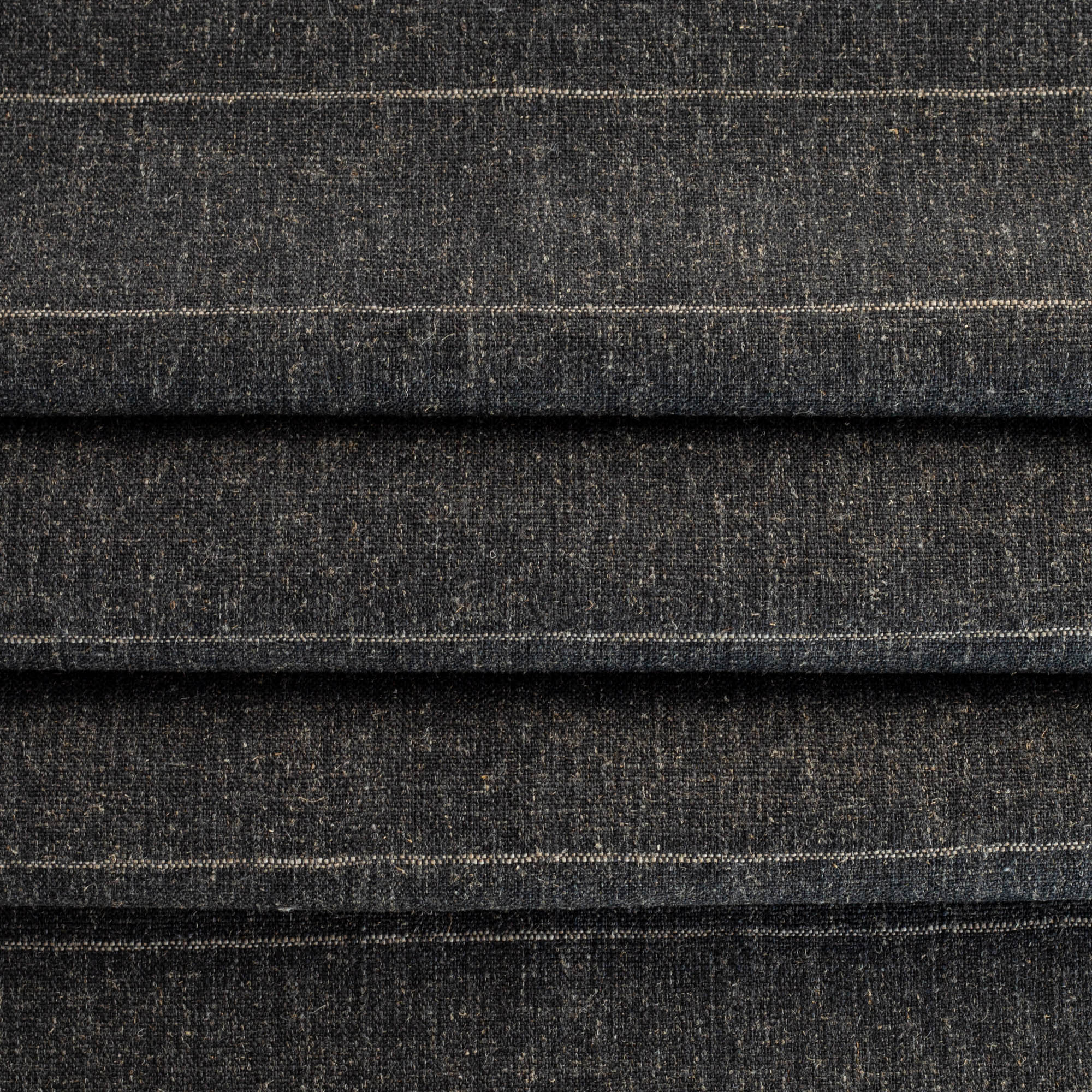 a dark grey and brown horizontal pinstripe home decor fabric