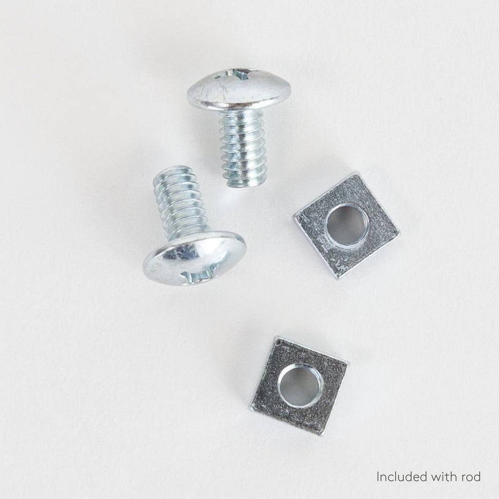 End bolts for Channel Track Drapery Rods