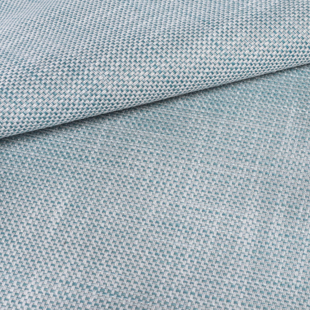 Ernesto Riviera, a grey blue indoor outdoor fabric: close up view