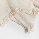 Fatima cream on cream stripe handcrafted cotton throw blanket : view 4