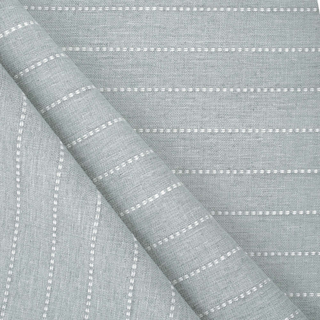 Fontana Cloud, a pale blue grey and white stripe indoor outdoor fabric : view 2