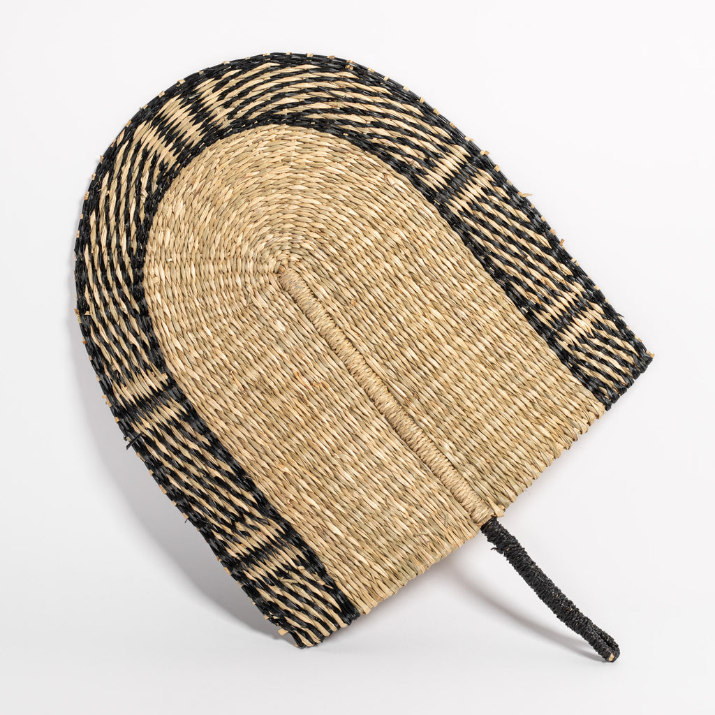 Fortuna Fan, a natural and black decorative fan from Tonic Living