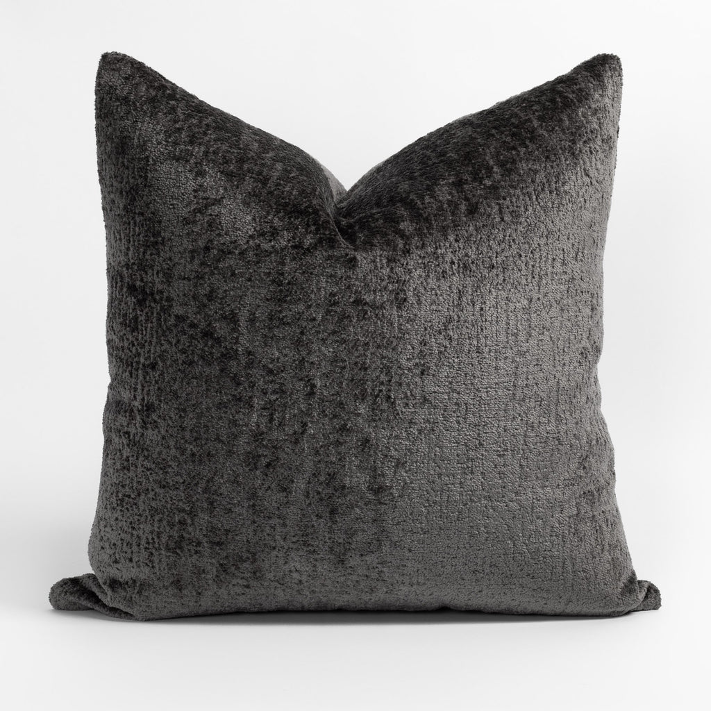 Ginsberg Velvet 22x22 Pillow Pewter from Tonic Living 
