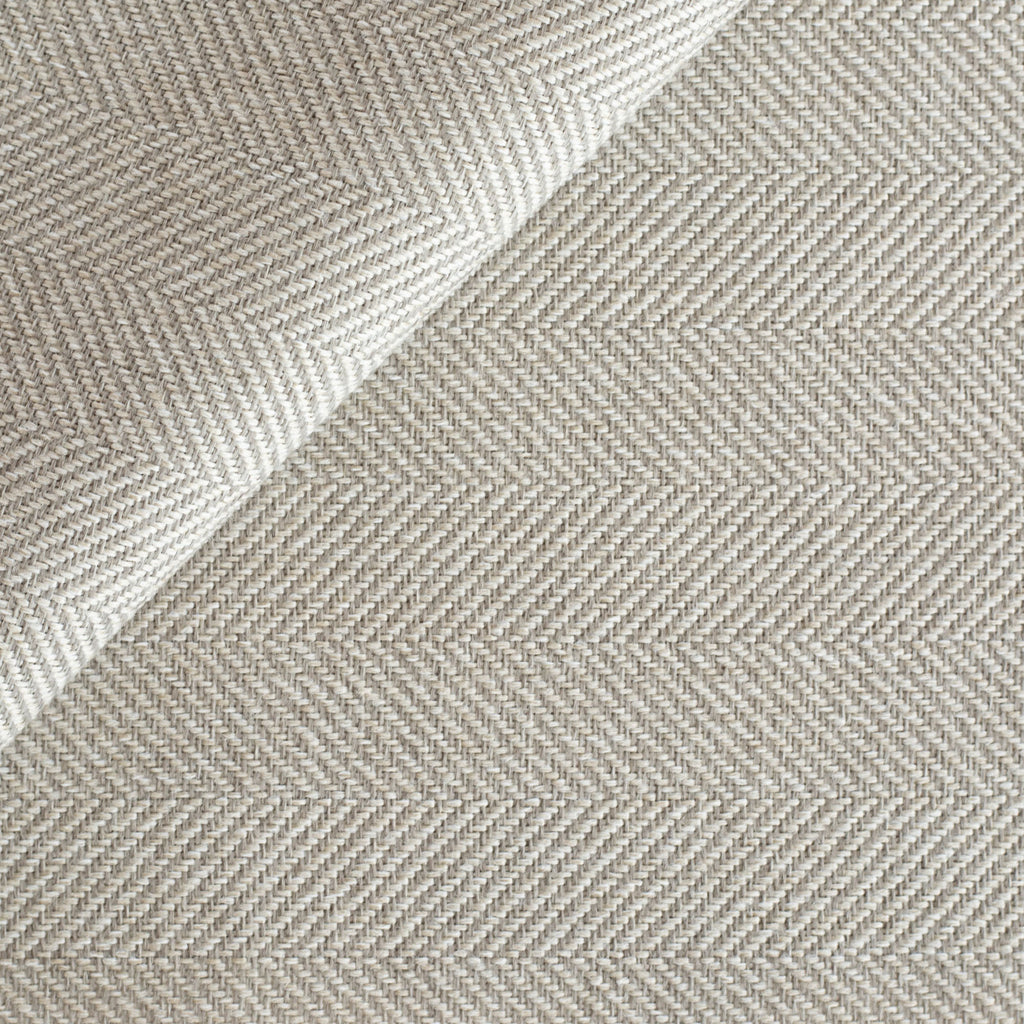 a grey and cream herringbone upholstery fabric