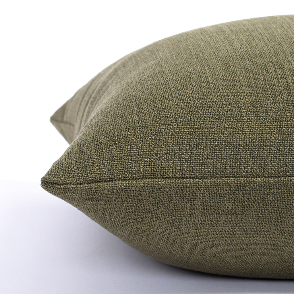 Grange moss green throw pillow : view 4