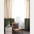 Tuscany Linen Oatmeal and Tuscany Linen Moss drapes from Tonic Living