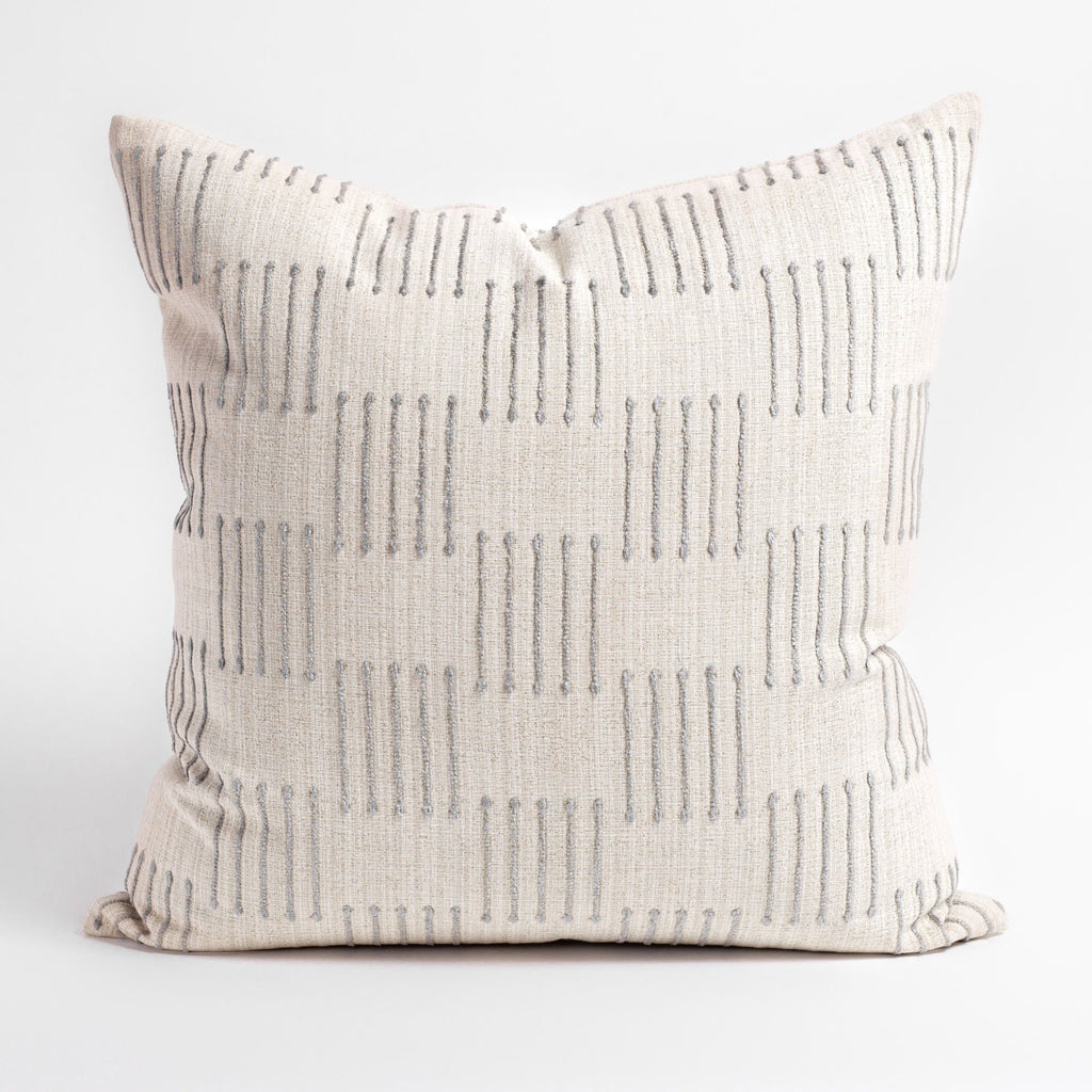 Harlow Desert Sand, a beige and gray graphic pillow from Tonic Living