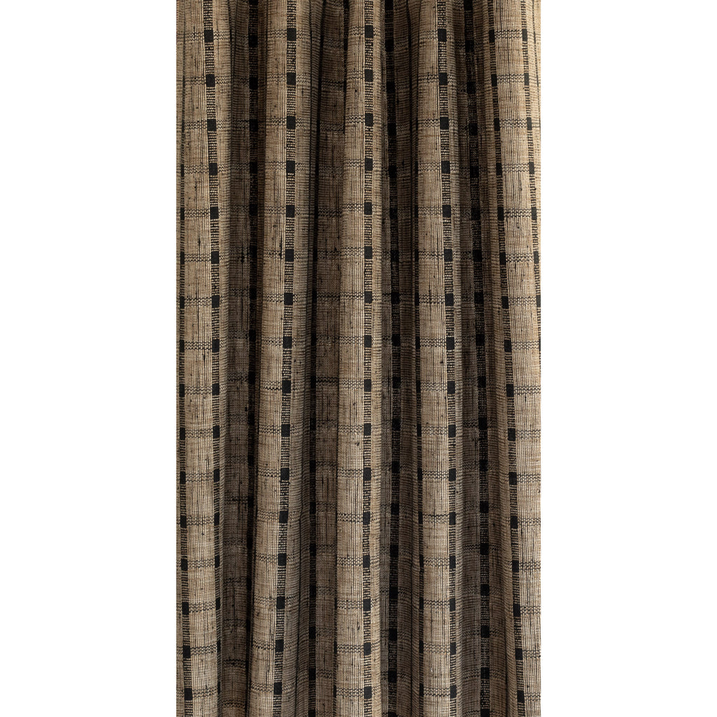 Harriet Check Espresso, a tan brown and black plaid drapery fabric from Tonic Living
