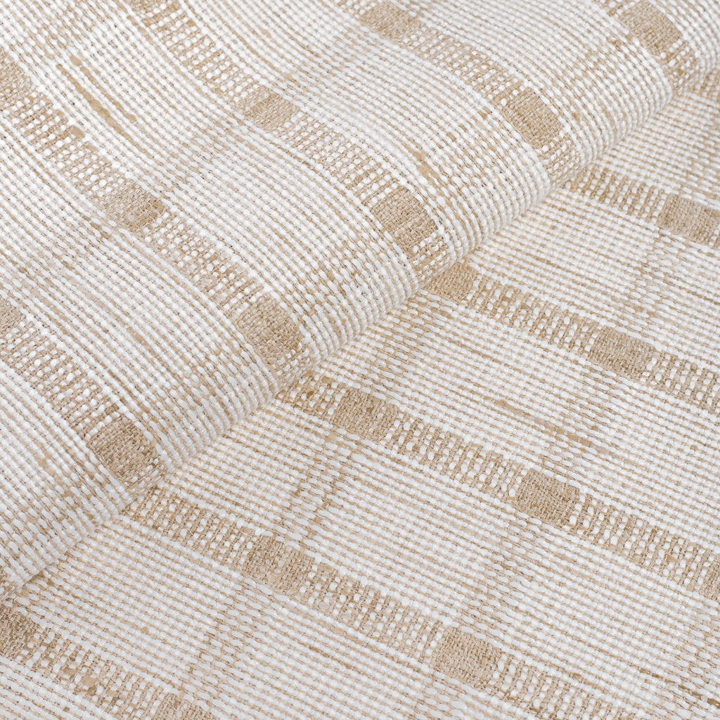 off white and flax beige plaid check fabric