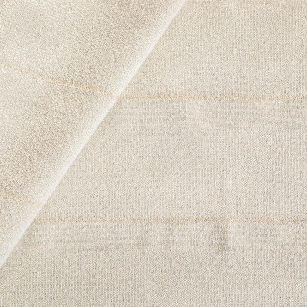 a textured cream tonal stripe upholstery fabric by the yard