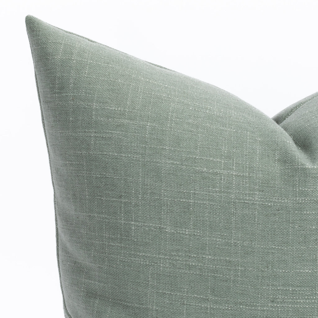 a watery jade green throw pillow : close up photo