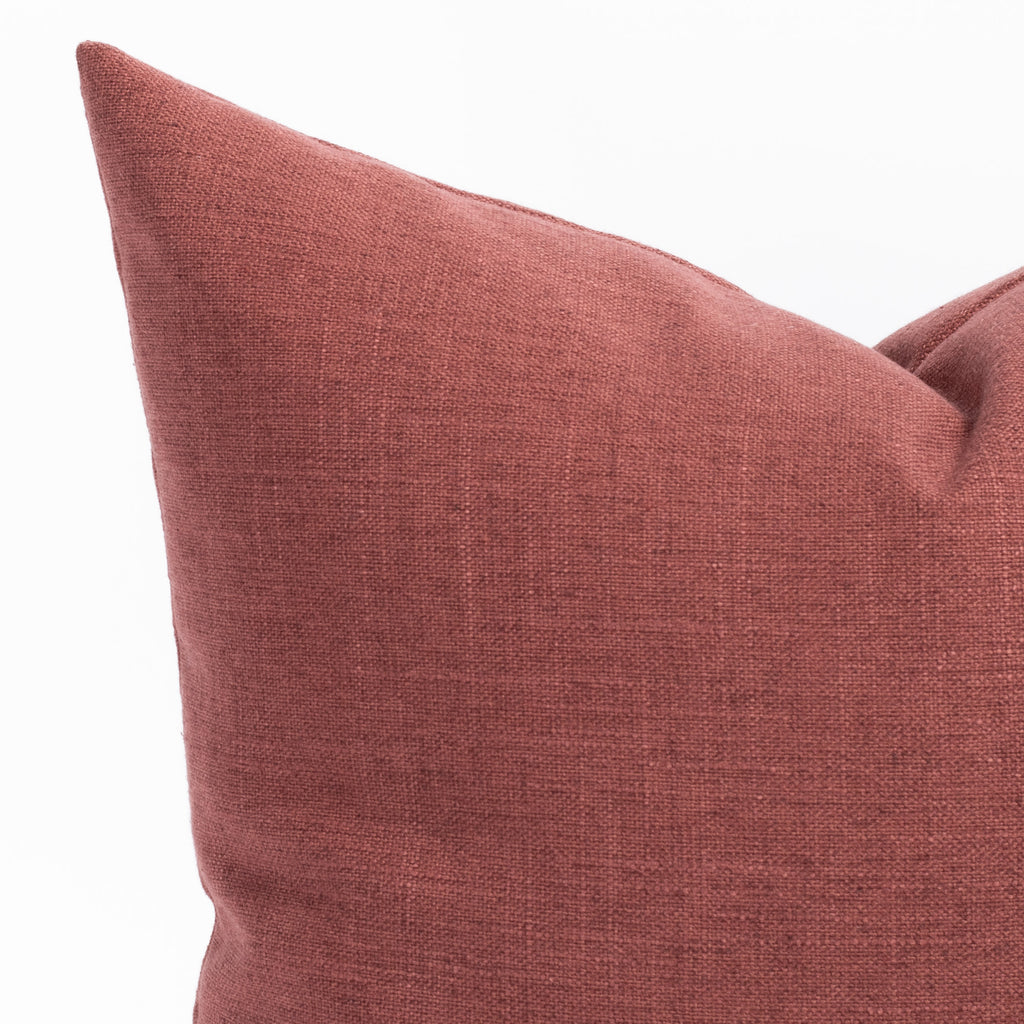 a merlot red throw pillow : close up photo