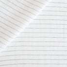 Hudson cream white and black stripe linen blend drapery fabric : view 3