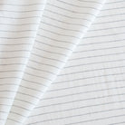 Hudson cream white and black stripe linen blend drapery fabric from Tonic Living