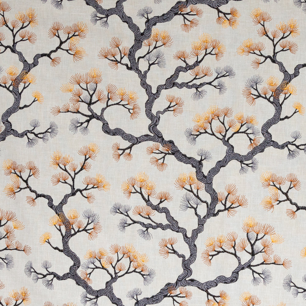 Kumano, a Japanese red pine embroidery fabric from Tonic Living