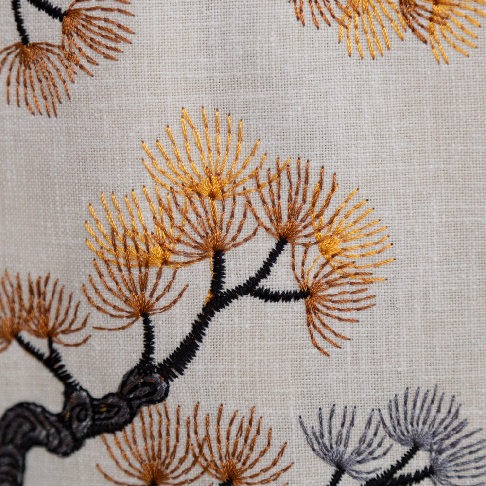 Kumano, a Japanese red pine embroidery fabric from Tonic Living
