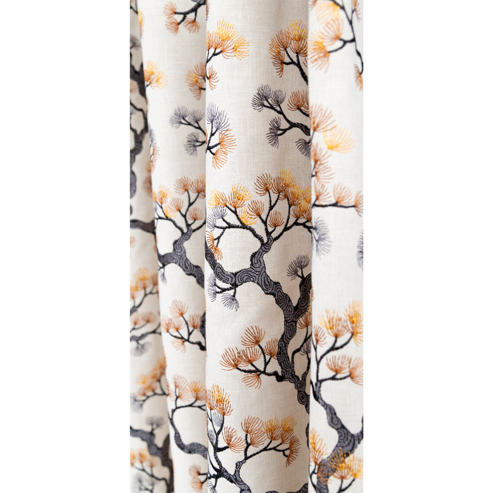 Kumano, a Japanese red pine embroidery fabric from Tonic Living