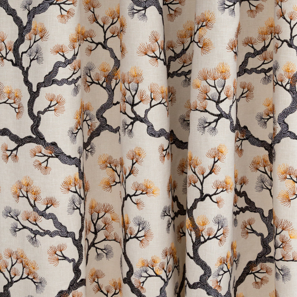 Kumano, a Japanese red pine embroidery fabric from Tonic Living