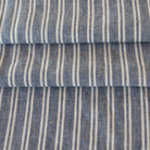 Lita blue and white stripe linen fabric from Tonic Living