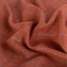 Lundie Plaid Cayenne, a rust red, wool blend plaid home decor fabric : view 3