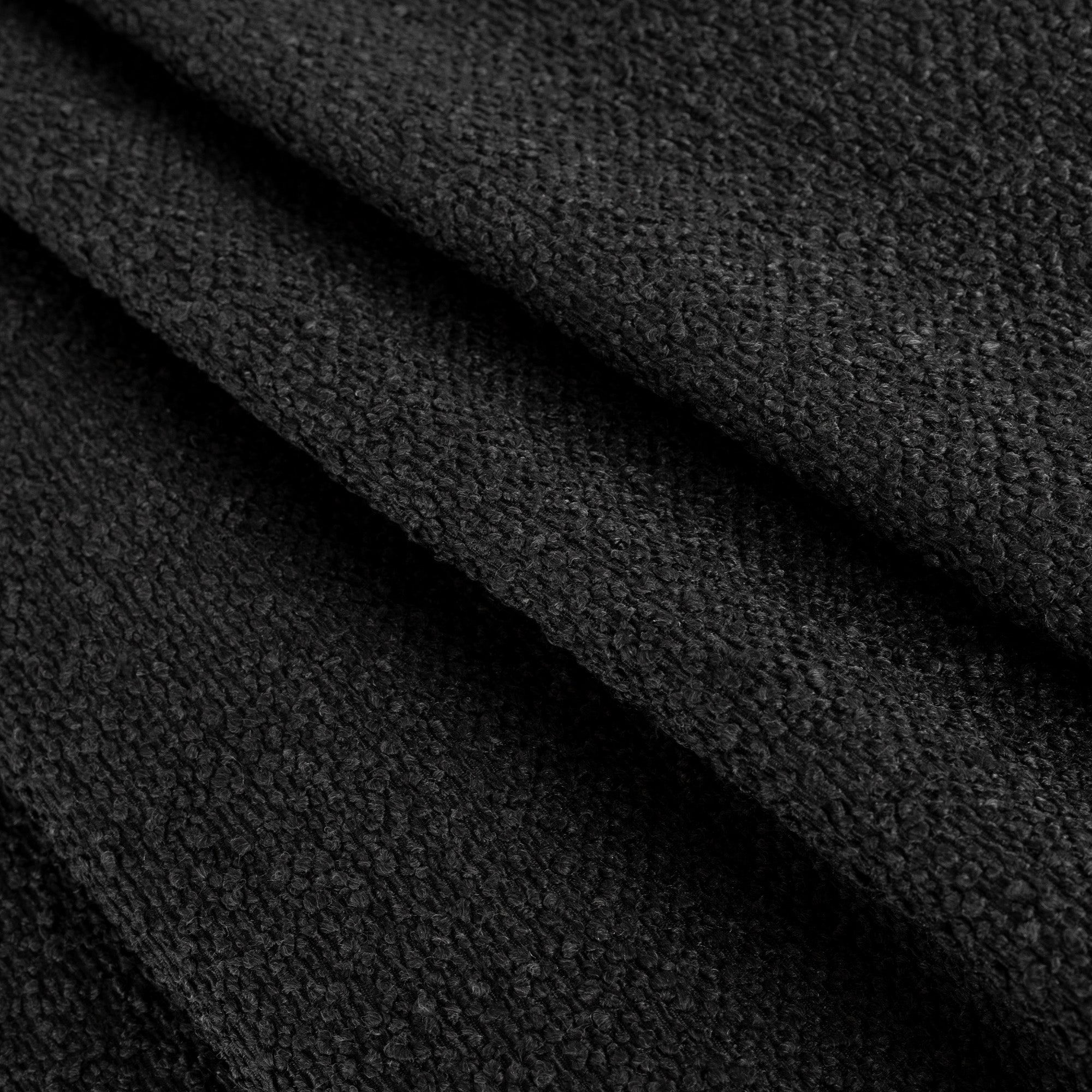 Maddox Iron, a black boucle upholstery fabric : view 3