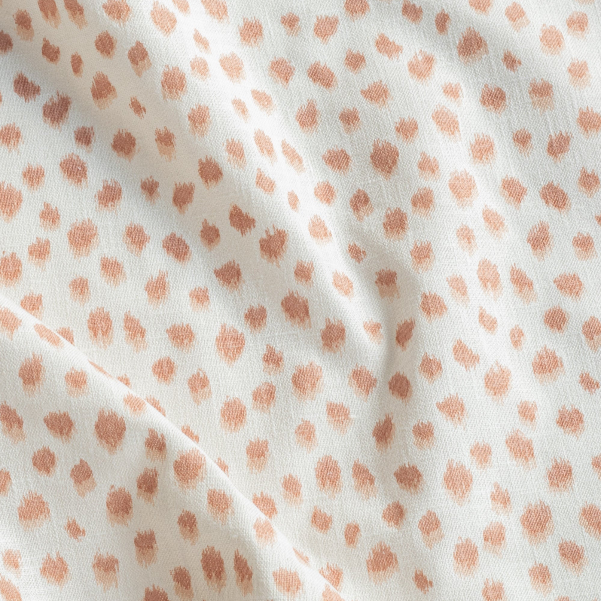 Mara Spot Blush Pink and white inky polka dot print from Tonic Living