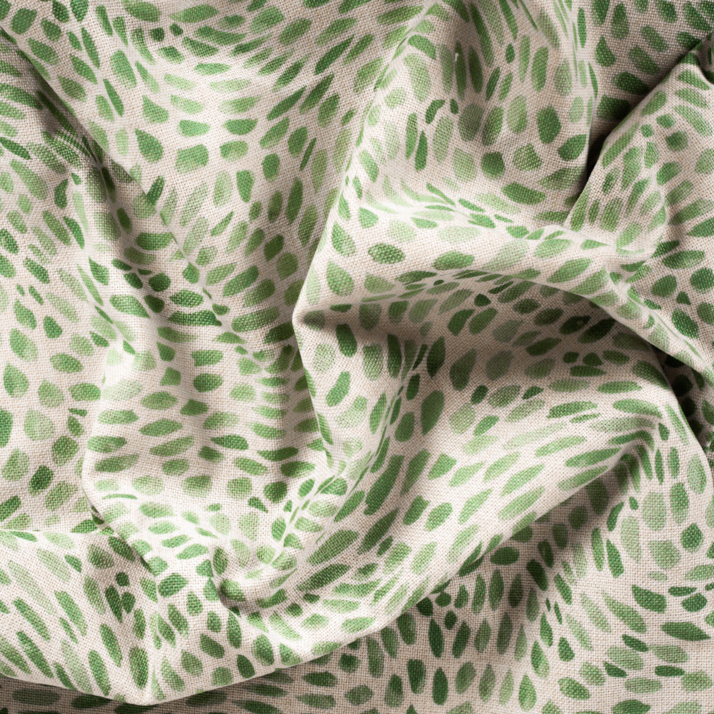 Mazzy Greenstone, a green swirl print fabric from Tonic Living