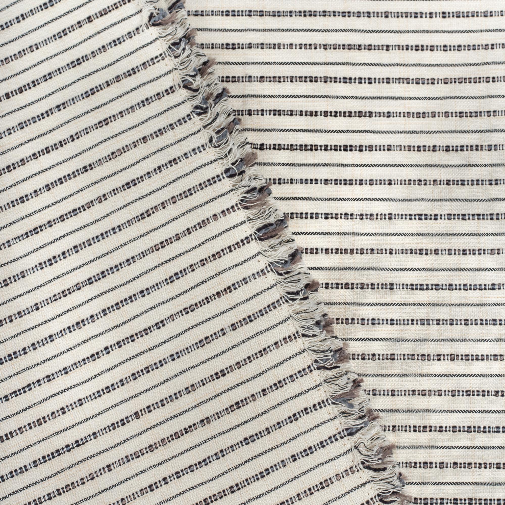 Misto Stripe Fabric, Cream & Black – Tonic Living