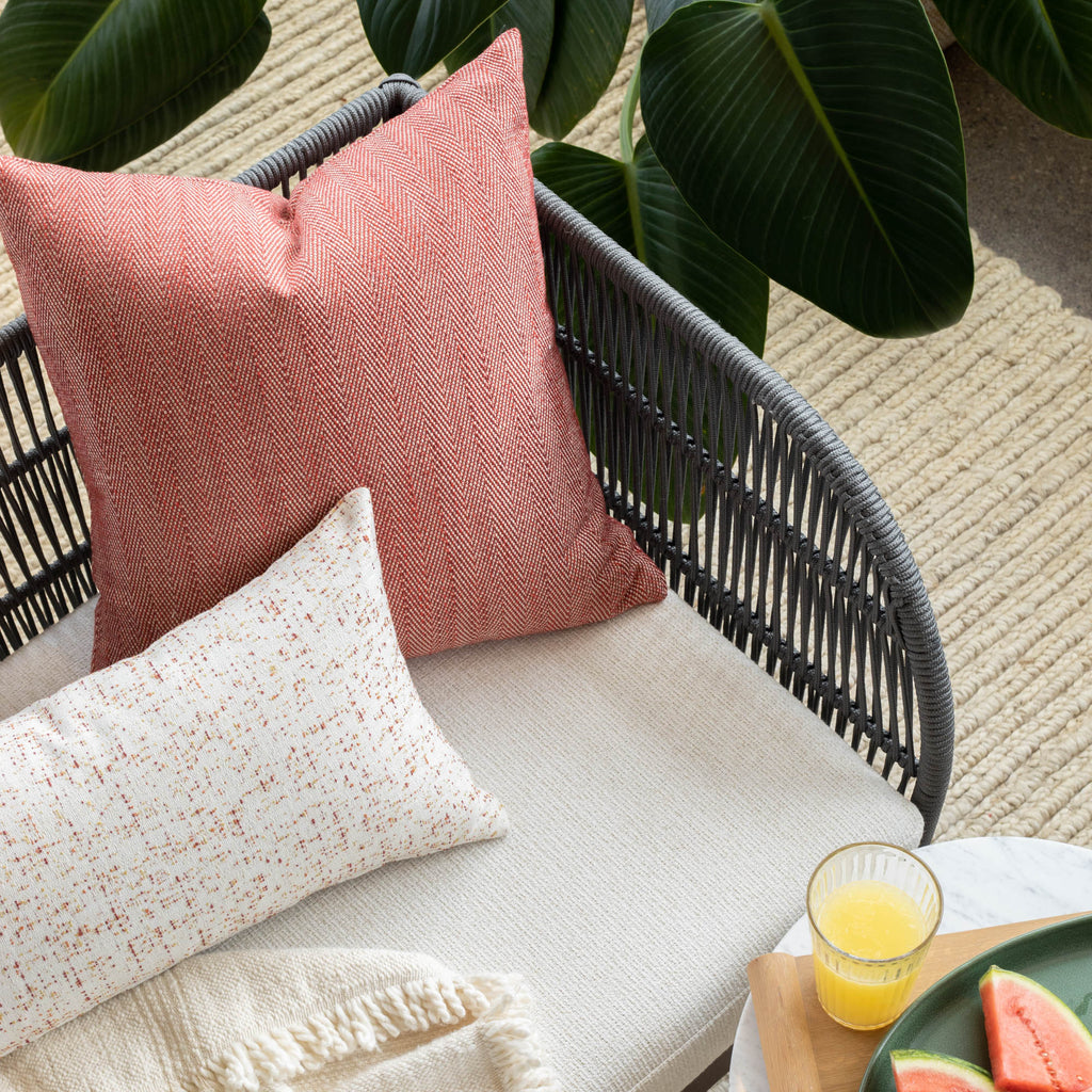 modern rustic indoor outdoor pillow combination from Tonic Living