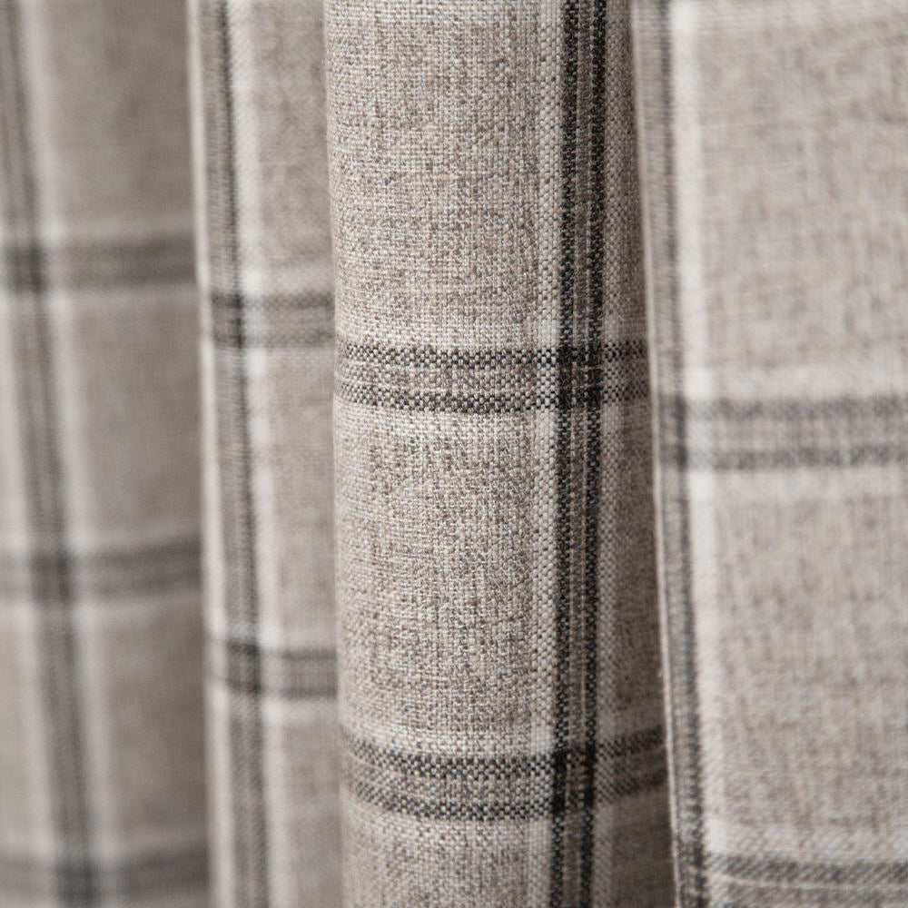 Nantucket Plaid Zinc, grey plaid fabric from Tonic Living 