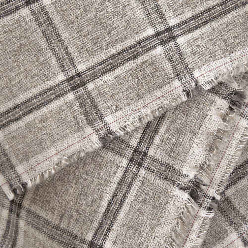 Nantucket Plaid Zinc, grey plaid fabric from Tonic Living 