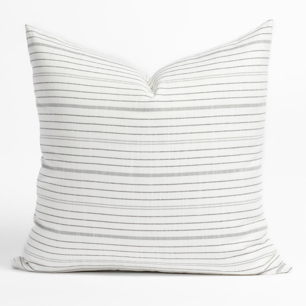 Spar Stripe 24x24 Pillow, Onyx – Tonic Living