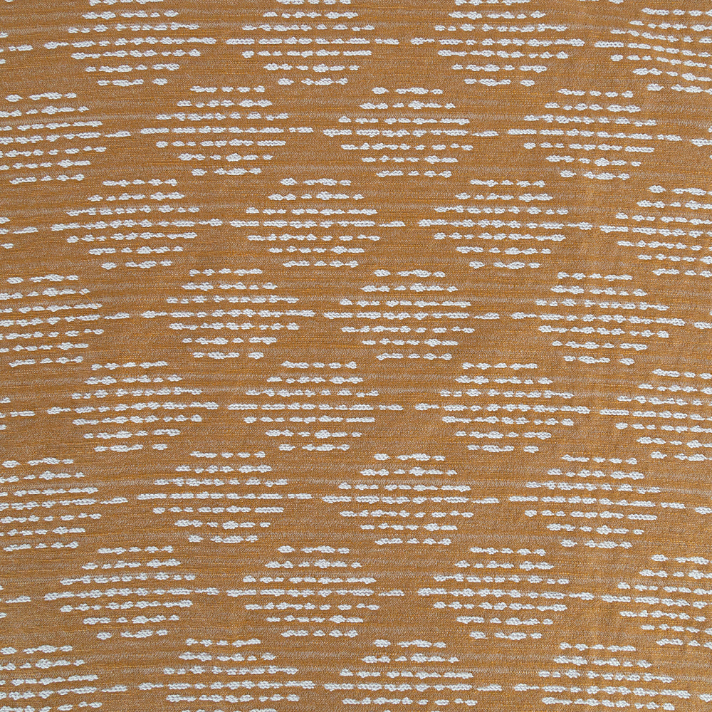 Ophelia Tumeric, a deep yellow on cream dash dot outdoor fabric from Tonic Living