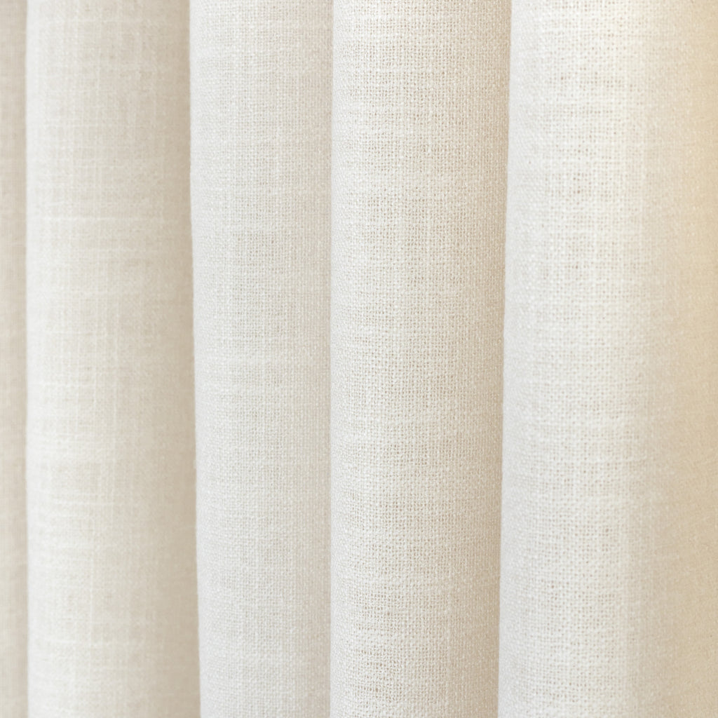 Peyton Pearl, a creamy off-white semi-sheer drapery fabric from Tonic Living