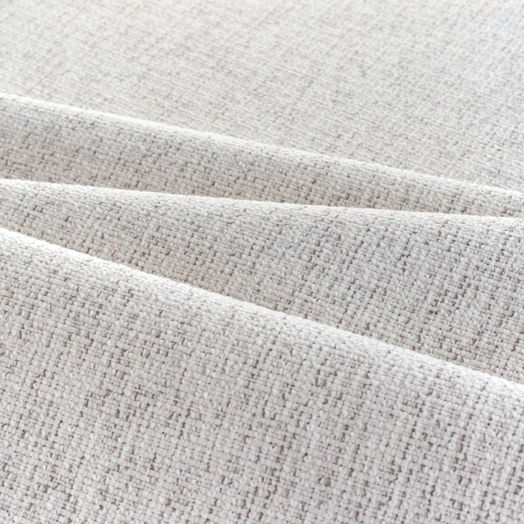 Preston Birch Indoor outdoor fabric, a light cream fabric, with strands of warm grey from Tonic Living