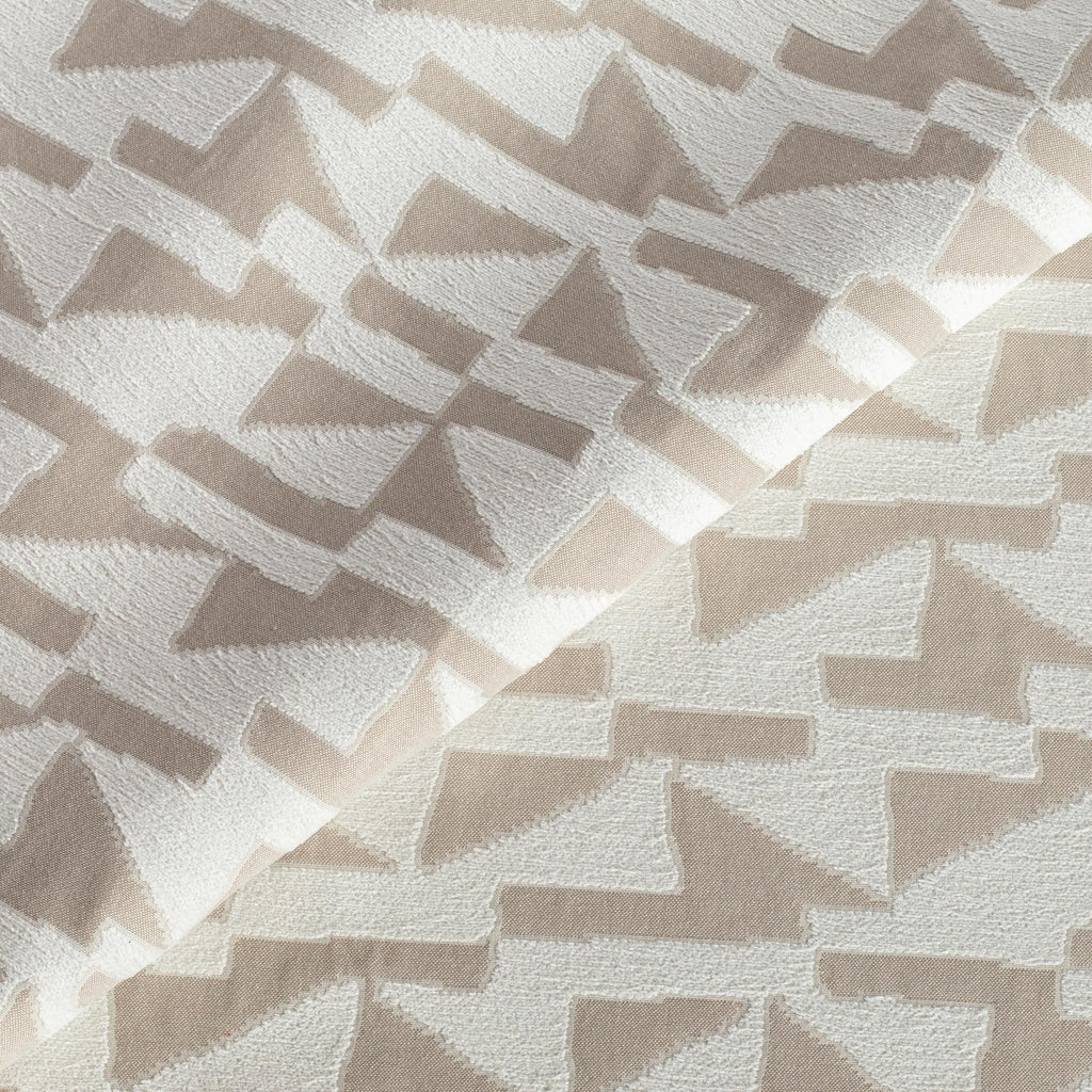 Pueblo cream and tan abstract geometric pattern indoor outdoor fabric from Tonic Living