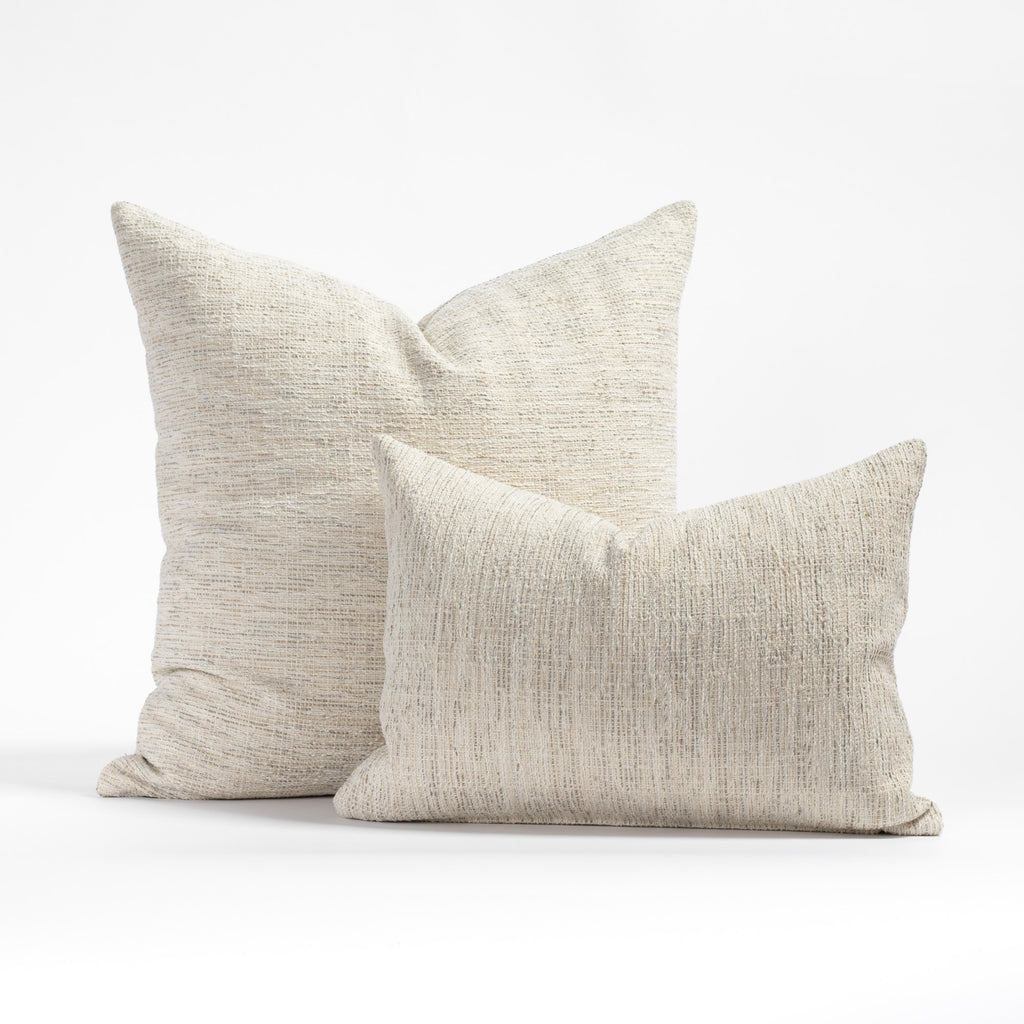 textured cream tonic living pillows in two sizes