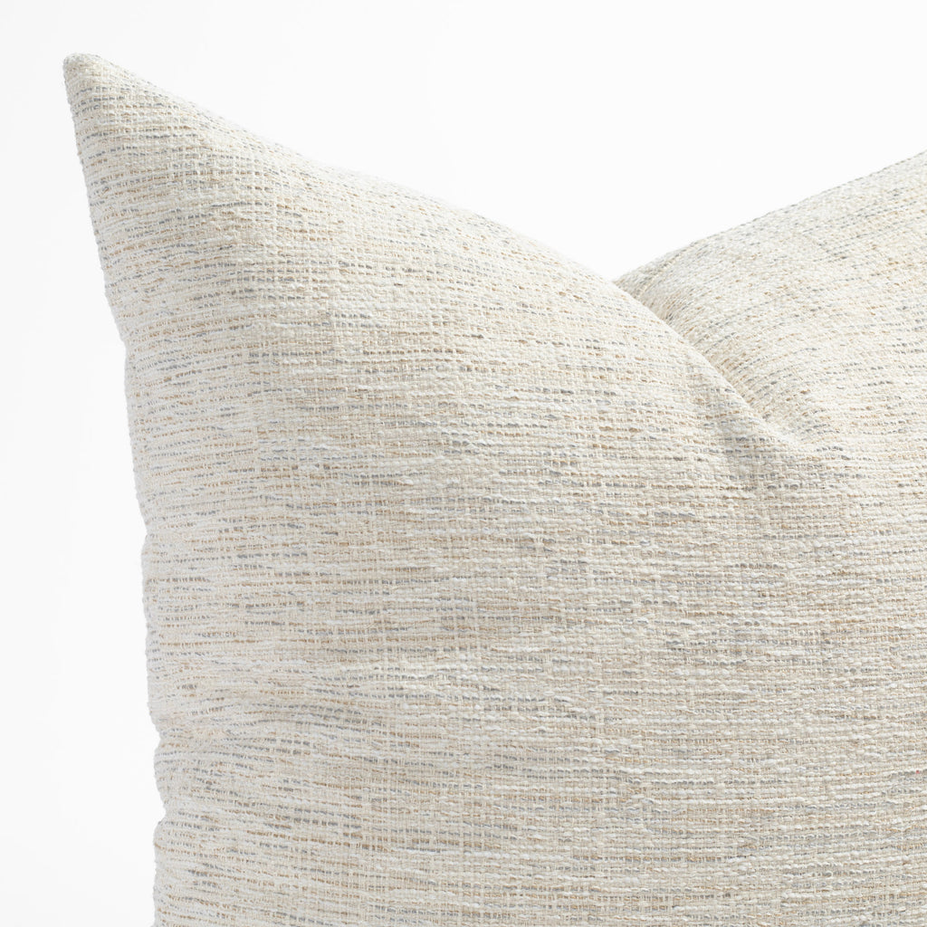 a cream beige textured throw pillow